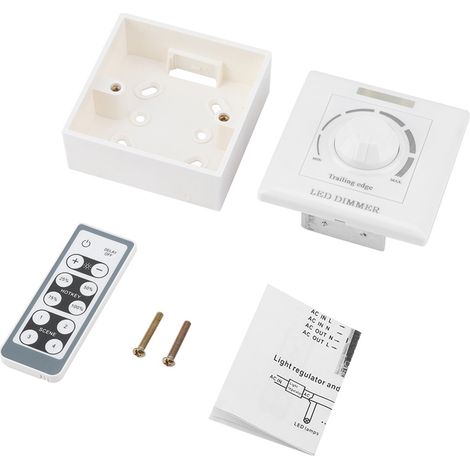 Lampe LED avec variateur, contrôle de luminosité et télécommande infrarouge 200 W (220 V) (1/5)