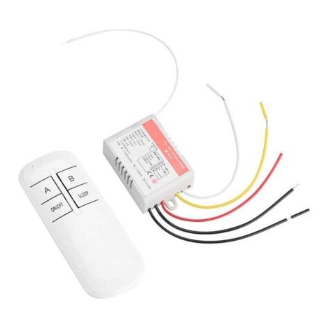 TONYSA 220V Light Lamp Controller Receiver Transmitter Wireless Remote Control Switch System 2 Channels
