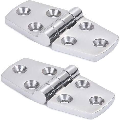 2pcs 38 mm x 76 mm Charnière pour meuble, Charnières Matériel À toute épreuve Charnière de bateau Plateforme Cabinet (1/4)