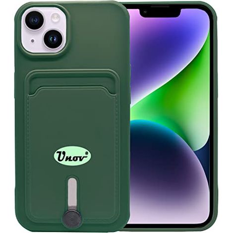 FUNDA DE SILICONA PARA APPLE IPHONE 13/IPHONE 14 DE 6,1" VERDE + CARTERA (1/5)
