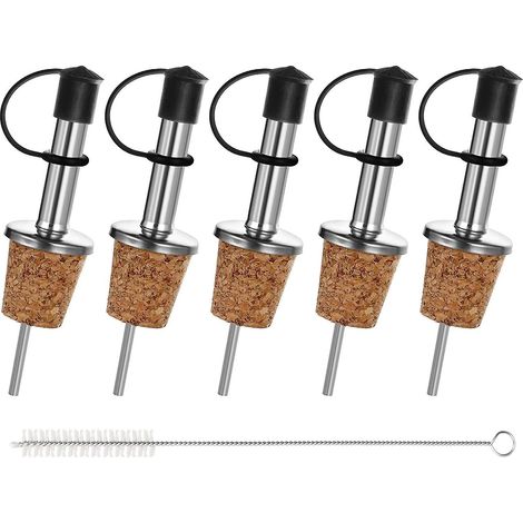 Ensemble de 5 bouchons à bec verseur noirs avec couvercles (1/5)