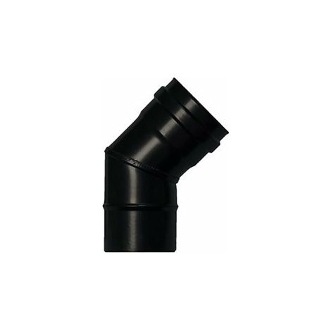 Coude de poêle vitrifié mat pellet 45° 80 mm – Raccord fumisterie pour systèmes de chauffage à pellet – Connexion sûre et efficace – Exojo (1/2)