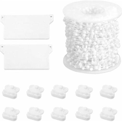 Kit de réparation de Stores verticaux, Accessoires pour store vertical, Bas Poids Chaîne Connecteurs Kit de remplacement pour les lattes de 127mm- (1/5)