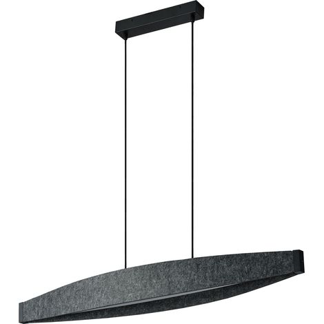 OSRAM Suspension Decor Flat Felt LED 23W 3000K avec 800lm Gris, Lampe suspendue en Feutre et Métal installée en permanence (1/5)