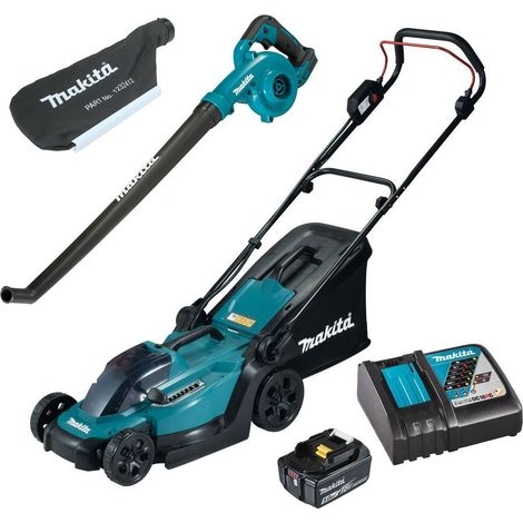 Makita DLM330RT 18v LXT Cordless Lawn Mower 33cm + Blower Vacuum 1 x 5ah Battery (1/5)