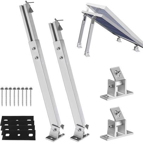 Soporte de montaje para paneles solares con ángulo de inclinación ajustable, compatible con paneles solares de hasta 350 W. (1/5)