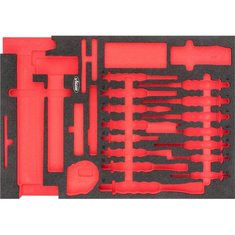 VIGOR Weichschaumeinlage, leer, L x B x H: 563 x 393 x 35 mm, Art.Nr. V6817-L (1/2)