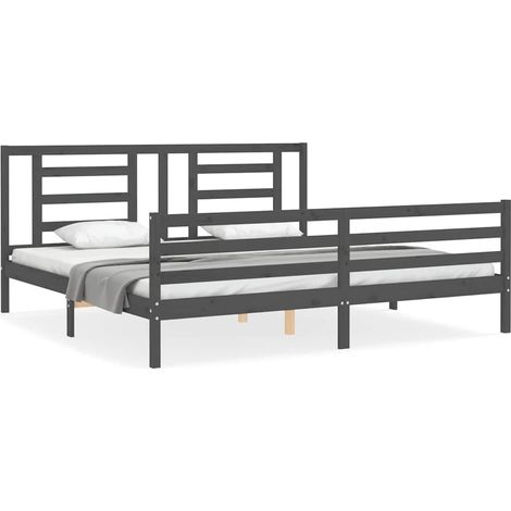 Maison Exclusive - Estructura de cama con cabecero madera maciza (1/5)