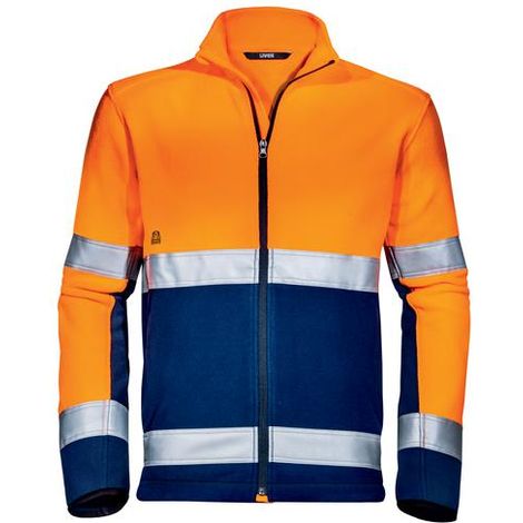 uvex Fleecejacke Construction orange, warnorange Gr. XS (1/2)