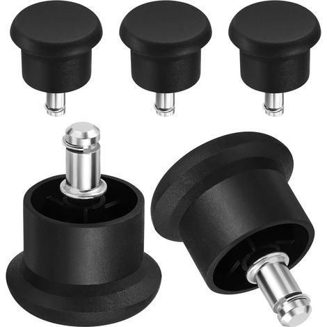 5pcs Patins en Feutre Chaises Glisse roulettes Meubles de Remplacement pour Bureau Maison (Noir) (1/5)