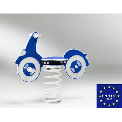 Moto a Molla in Polietilene per Parco Giochi per Bambini Con Molla Filo 17,5 mm - H 360 mm- ITALFROM (1/3)