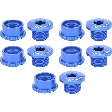 Vélos de route, plateaux, vis, boulons et écrous pour plateau dentaire simple, bleu (1/5)