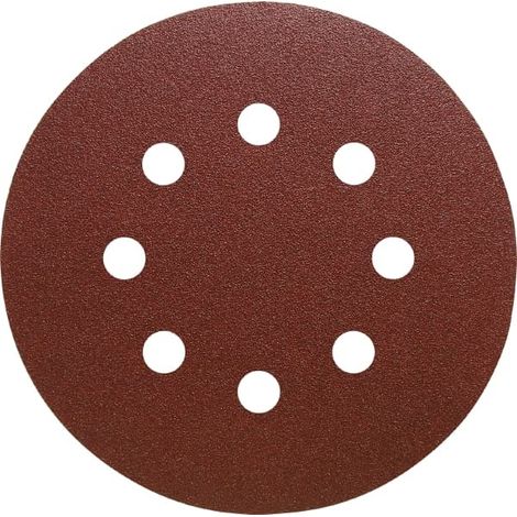Lija Circular Velcro Orificios 125 mm  (5 unidades)