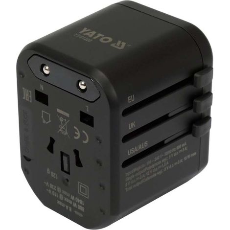 ADAPTER PODRÓŻNY UNIW. USB, USB-C 18 W – YT-81300