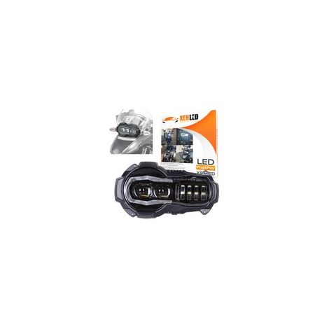 Phare Full LED pour BMW - R 1200 GS / Adventure 2004 à 2013 Feux Avant Homologué - XENLED K21007 - 108W - 5900Lms - Optique CAN (1/5)