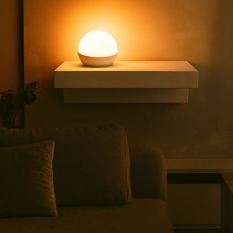 Wandleuchte Innen UP Lampe Esszimmer Wandlampe Dielen Leuchte aus Gips bemalbar, Metall weiß, 1x LED 1x 7 Watt 1x 690 lm, BxH 30x17,5 cm, Treppenhaus
