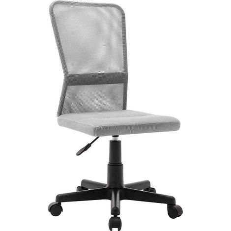 vidaXL Silla de oficina de tela de malla gris 44x52x100 cm (1/5)