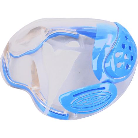 Masque respiratoire anti-buée en polycarbonate transparent avec filtre anti-éclaboussures et visière de protection respiratoire pour enseignants et adultes (bleu) (1/5)
