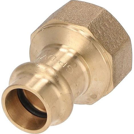 Raccord à sertir laiton rouge manchon de transition 15 mm x 3/4’’ FF contour V