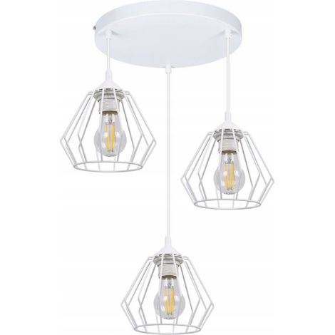 LÁMPARA DE TECHO DE DISEÑO METAL DIAMANTE LOFT (1/5)