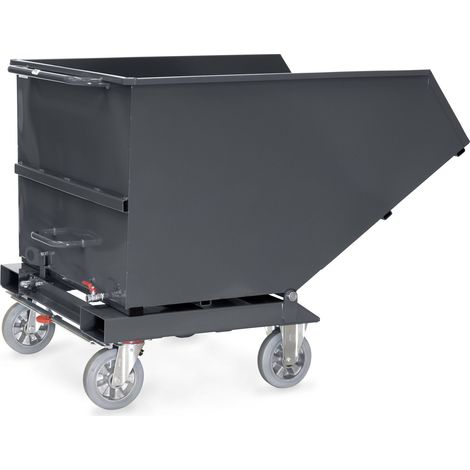 Muldenkipper Inh.800l L1458xB1105xH1099mm grau m.Ablasshahn FETRA (1/5)