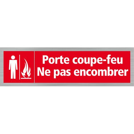 Pictogramme COUPE FEU (Q0159).- Plaque aluminium brossé - (1/5)