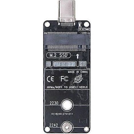 M.2 2242 SSD auf USB 3.2 NVMe NGFF Dual-Protokoll-Adapterkarte, RTL9210B-Chip, USB 3.2 Gen2 Typ-C 10 Gbit/s-Anschluss (1/5)