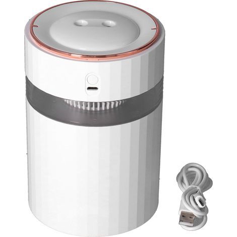 Leiser 900-ml-Luftbefeuchter mit zwei Nebelstufen, tragbares Design fürs Büro, weiß (1/5)