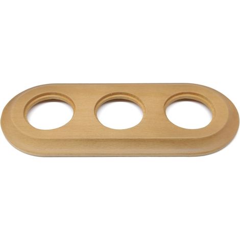 Marco Triple para Empotrar de Madera Clara