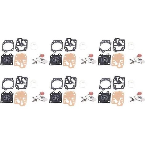Kit de réparation de carburateur (6 jeux) pour MP15, MP11, TU26, 40-5, 44F-5, 34F, 36F, 139F, CG260, CG330, CG430, CG520, GX25 (1/5)