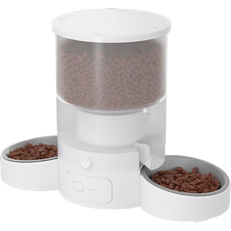 Distributeur de Croquettes pour Chats et Chiens 3L Distributeur Automatique , Enregistrement Vocal 10S et minuterie programmable jusqu'à 12 Repas par Jour (1/5)