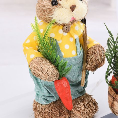 2-teiliges dekoratives Osterhasen-Set, rustikale Schaumstofffiguren, 35 cm (1/5)