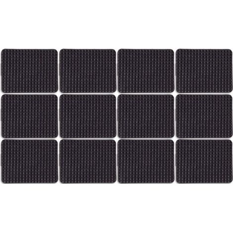 Patins antidérapants multifonctions noirs auto-adhésifs pour meubles, protection de sol pour pieds de table, chaise, canapé, pieds en caoutchouc