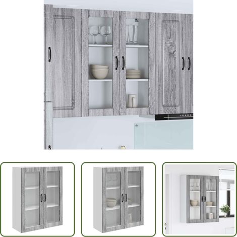 vidaXL Küchenregal - Küchenschrank Kalmar Graues Sonoma 80 x 31 x 100 cm (1/5)