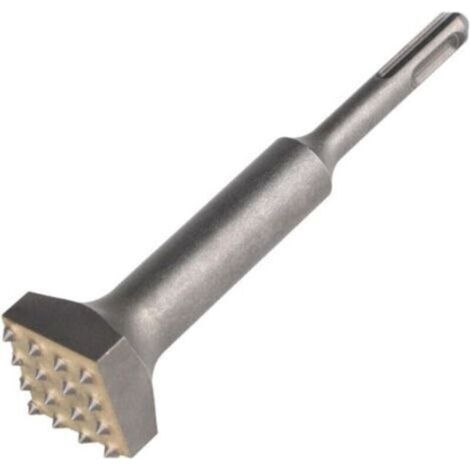 Boucharde SDS Plus 16 dents – Acier haute qualité – Pour burinage sur dalles de ciment, murs et ponts – Compatible outils SDS Plus (1/4)