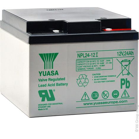 Yuasa - Batterie plomb AGM YUASA NPL24-12I 12V 24Ah M5-F