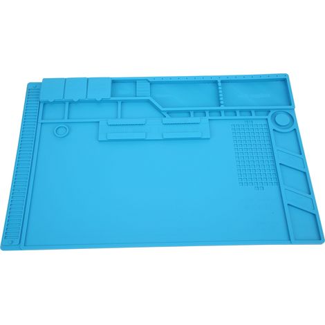 Tapis de réparation S-170 résistant à la chaleur et isolant magnétique, protection anti-brûlure pour téléphone et ordinateur, surface de soudage pour pistolet à air chaud et fer à souder, tapis de tra (1/5)