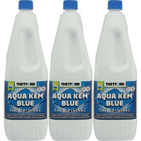 Liquido wc chimico, Aqua Kem Blue 3 x 2 Litri, liquido disgregante wc chimico (1/5)