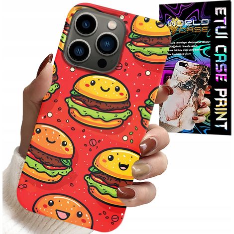 Cover per iPhone 14 PRO - simpatici hamburger sorridenti (1/5)