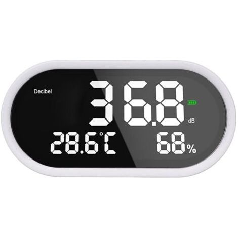 Digital Decibel Metter LCD Affichage de Haute Précision Température Humidité Humidité Niveau Sound Niveau pour Hospital Temple 1A 2A 5V USB (1/4)