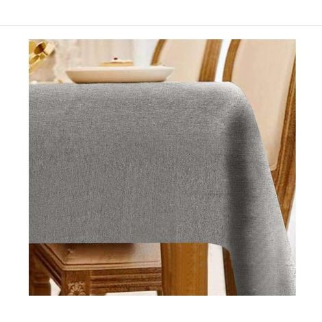 Nappe rectangulaire en tissu gris 140 x 220 cm