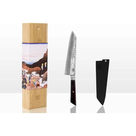 Couteau de Cuisine Japonais de Chef Lame en Acier Damas 210 mm pour Découpe Précise - PANGIVO (1/5)