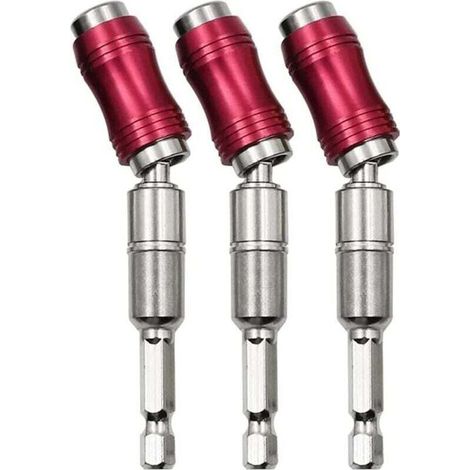 3 PièCes Porte-Foret à Pivot MagnéTique, Porte-Embout MagnéTique Pivotant, Porte-Embout de Tournevis Flexible à DéGagement (1/4)
