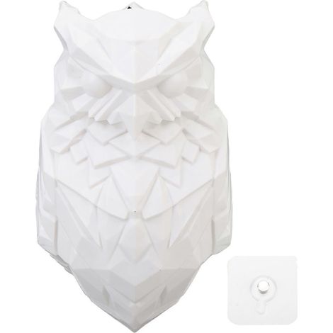 Lampe murale hibou 3D en plastique LED à piles, veilleuse hibou décorative pour chambre à coucher.