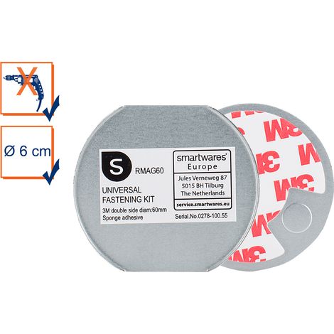 Smartwares RMAG60 Magnetisches Befestigungsset Silber 6 cm (1/5)