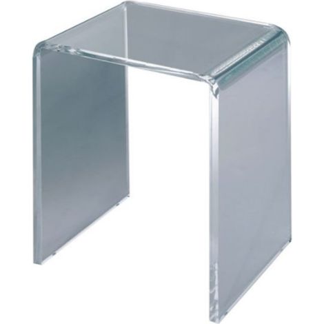 Kinedo - Taburete de ducha de acrílico transparente