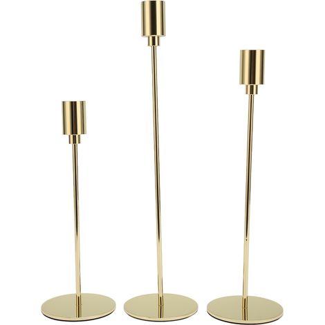 Porte-bougie doré élégant pour centre de table de mariage, décoration événement raffinée (1/5)
