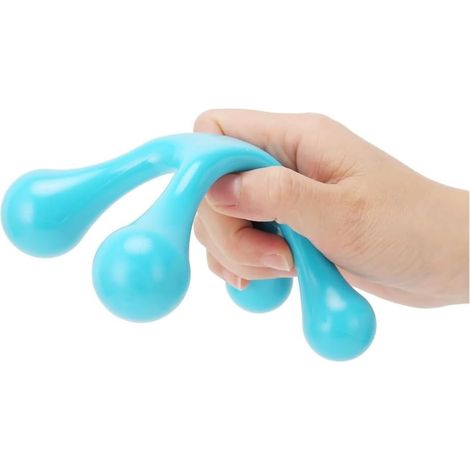 Mini massaggiatore portatile a 4 punti, massaggiatore manuale a punti trigger tipo lacrosse, massaggiatore per tutto il corpo per vita, collo, piedi e gambe (1/5)