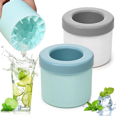 2 bacs à glaçons avec couvercles, bacs à glaçons en silicone, petits bacs à glaçons pour congélateur, mini bacs à glaçons, glaçons réutilisables (1/5)