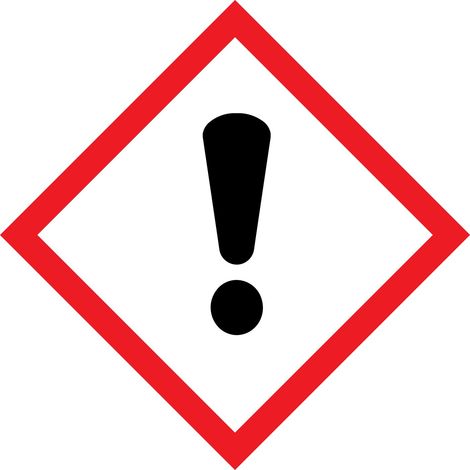 Cartello adesivo “Pittogramma GHS07 – Irritante / Nocivo” (1/2)